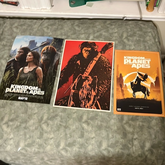 THREE Kingdom of the Planet of the Apes & Planet of Apes MOVIE POSTERS Disney - Picture 5 of 10